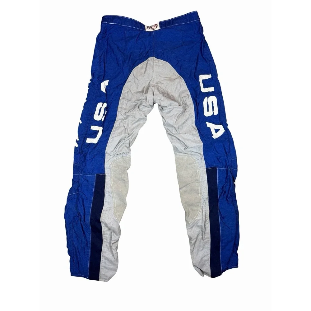 Vintage MS Racing Lite-Ning Gore-Tex Motocross Pants Blue USA Adult Size 34